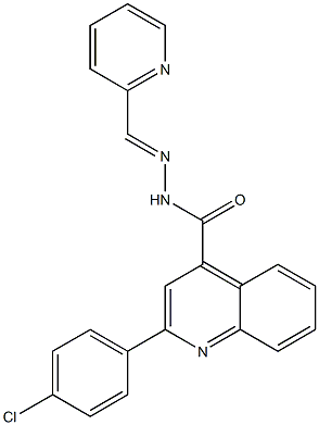 2-(4-chlorophenyl)-N'-(2-pyridinylmethylene)-4-quinolinecarbohydrazide Struktur