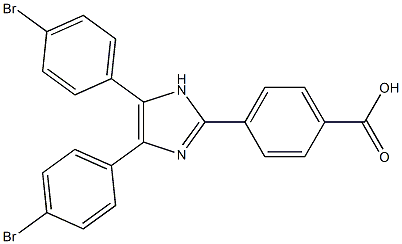 4-[4,5-bis(4-bromophenyl)-1H-imidazol-2-yl]benzoic acid Struktur