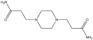 3-[4-(3-amino-3-oxopropyl)-1-piperazinyl]propanamide Struktur