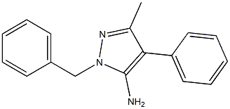 1-benzyl-3-methyl-4-phenyl-1H-pyrazol-5-ylamine Struktur