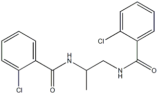 2-chloro-N-{2-[(2-chlorobenzoyl)amino]-1-methylethyl}benzamide Struktur