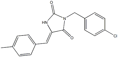 3-(4-chlorobenzyl)-5-(4-methylbenzylidene)-2,4-imidazolidinedione Struktur