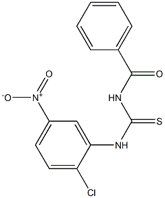 N-benzoyl-N'-{2-chloro-5-nitrophenyl}thiourea Struktur