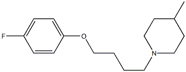 1-[4-(4-fluorophenoxy)butyl]-4-methylpiperidine Struktur