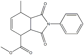 methyl 7-methyl-1,3-dioxo-2-phenyl-2,3,3a,4,7,7a-hexahydro-1H-isoindole-4-carboxylate Struktur