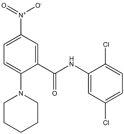 N-(2,5-dichlorophenyl)-5-nitro-2-(1-piperidinyl)benzamide Struktur