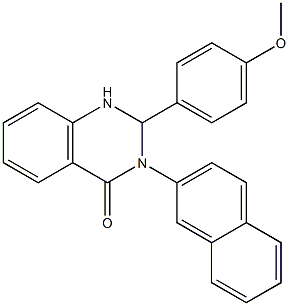 2-(4-methoxyphenyl)-3-(2-naphthyl)-2,3-dihydro-4(1H)-quinazolinone Struktur