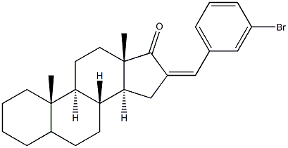 16-(3-bromobenzylidene)androstan-17-one Struktur