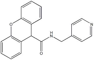 N-(4-pyridinylmethyl)-9H-xanthene-9-carboxamide Struktur