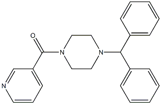 1-benzhydryl-4-(3-pyridinylcarbonyl)piperazine Struktur