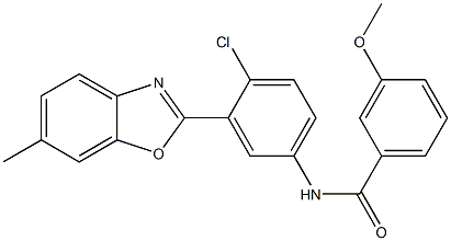 N-[4-chloro-3-(6-methyl-1,3-benzoxazol-2-yl)phenyl]-3-methoxybenzamide Struktur