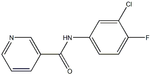 N-(3-chloro-4-fluorophenyl)nicotinamide Struktur