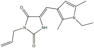 3-allyl-5-[(1-ethyl-2,5-dimethyl-1H-pyrrol-3-yl)methylene]-2,4-imidazolidinedione Struktur