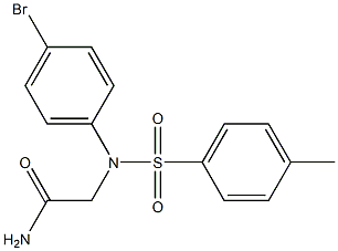 2-{4-bromo[(4-methylphenyl)sulfonyl]anilino}acetamide Struktur