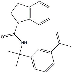 N-[1-(3-isopropenylphenyl)-1-methylethyl]indoline-1-carboxamide Struktur