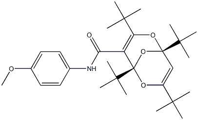 (1R,5S)-1,3,5,7-tetratert-butyl-N-(4-methoxyphenyl)-2,6,9-trioxabicyclo[3.3.1]nona-3,7-diene-4-carboxamide Struktur