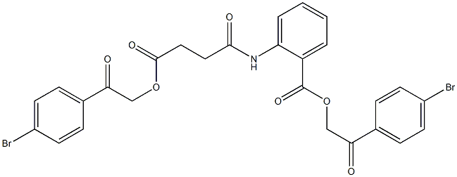 2-(4-bromophenyl)-2-oxoethyl 2-({4-[2-(4-bromophenyl)-2-oxoethoxy]-4-oxobutanoyl}amino)benzoate Struktur