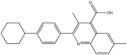 2-(4-cyclohexylphenyl)-3,6-dimethyl-4-quinolinecarboxylic acid Struktur