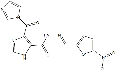 N'-({5-nitro-2-furyl}methylene)-4-(1H-imidazol-1-ylcarbonyl)-1H-imidazole-5-carbohydrazide Struktur