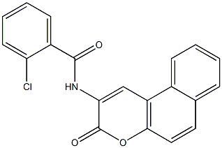 2-chloro-N-(3-oxo-3H-benzo[f]chromen-2-yl)benzamide Struktur