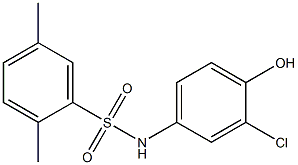 N-(3-chloro-4-hydroxyphenyl)-2,5-dimethylbenzenesulfonamide Struktur