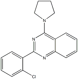 2-(2-chlorophenyl)-4-(1-pyrrolidinyl)quinazoline Struktur