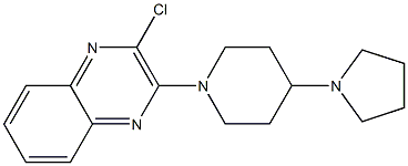 2-chloro-3-[4-(1-pyrrolidinyl)-1-piperidinyl]quinoxaline Struktur