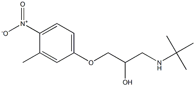 1-(tert-butylamino)-3-{4-nitro-3-methylphenoxy}-2-propanol Struktur