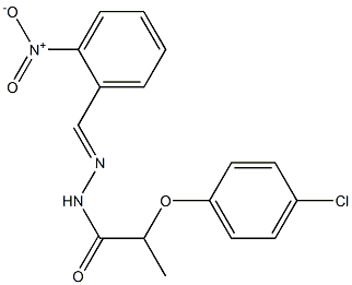 2-(4-chlorophenoxy)-N'-{2-nitrobenzylidene}propanohydrazide Struktur