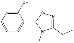 2-(3-ethyl-4-methyl-4,5-dihydro-1,2,4-oxadiazol-5-yl)phenol Struktur