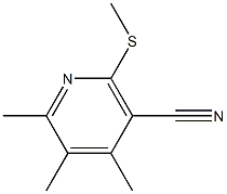 4,5,6-trimethyl-2-(methylsulfanyl)nicotinonitrile Struktur