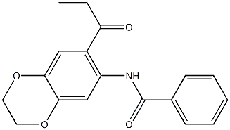 N-(7-propionyl-2,3-dihydro-1,4-benzodioxin-6-yl)benzamide Struktur