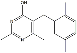 5-(2,5-dimethylbenzyl)-2,6-dimethyl-4-pyrimidinol Struktur