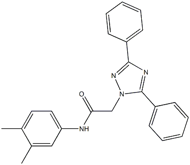 N-(3,4-dimethylphenyl)-2-(3,5-diphenyl-1H-1,2,4-triazol-1-yl)acetamide Struktur