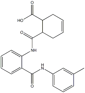 6-{[2-(3-toluidinocarbonyl)anilino]carbonyl}-3-cyclohexene-1-carboxylic acid Struktur