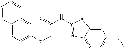 N-(6-ethoxy-1,3-benzothiazol-2-yl)-2-(2-naphthyloxy)acetamide Struktur