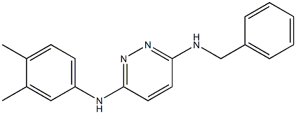 N-benzyl-N-[6-(3,4-dimethylanilino)-3-pyridazinyl]amine Struktur