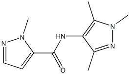 1-methyl-N-(1,3,5-trimethyl-1H-pyrazol-4-yl)-1H-pyrazole-5-carboxamide Struktur