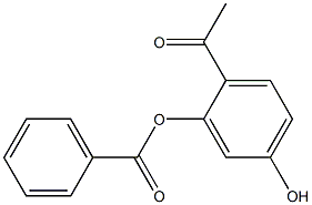 2-acetyl-5-hydroxyphenyl benzoate Struktur