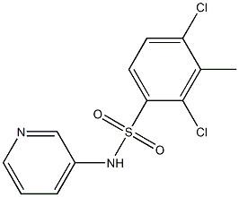 2,4-dichloro-3-methyl-N-(3-pyridinyl)benzenesulfonamide Struktur