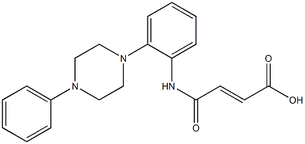 4-oxo-4-[2-(4-phenyl-1-piperazinyl)anilino]-2-butenoic acid Struktur