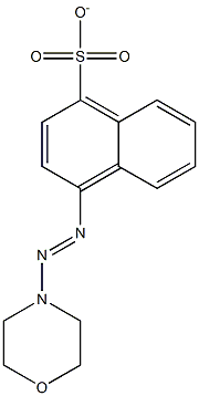 4-(4-morpholinyldiazenyl)-1-naphthalenesulfonate Struktur