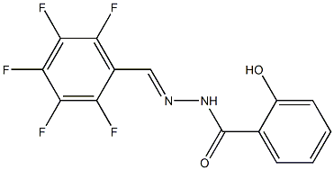 2-hydroxy-N'-(2,3,4,5,6-pentafluorobenzylidene)benzohydrazide Struktur