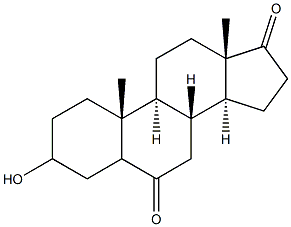 3-hydroxyandrostane-6,17-dione Struktur