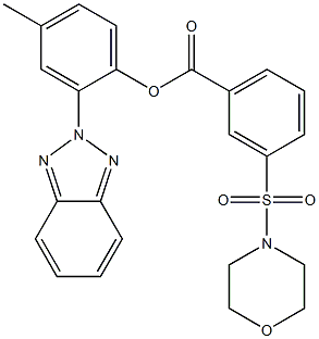 2-(2H-1,2,3-benzotriazol-2-yl)-4-methylphenyl 3-(4-morpholinylsulfonyl)benzoate Struktur