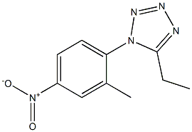 5-ethyl-1-{4-nitro-2-methylphenyl}-1H-tetraazole Struktur