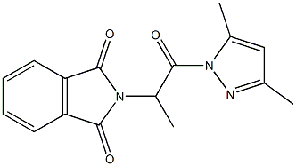 2-[2-(3,5-dimethyl-1H-pyrazol-1-yl)-1-methyl-2-oxoethyl]-1H-isoindole-1,3(2H)-dione Struktur