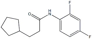 3-cyclopentyl-N-(2,4-difluorophenyl)propanamide Struktur