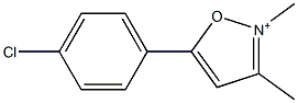 5-(4-chlorophenyl)-2,3-dimethylisoxazol-2-ium Struktur