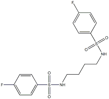 4-fluoro-N-(4-{[(4-fluorophenyl)sulfonyl]amino}butyl)benzenesulfonamide Struktur